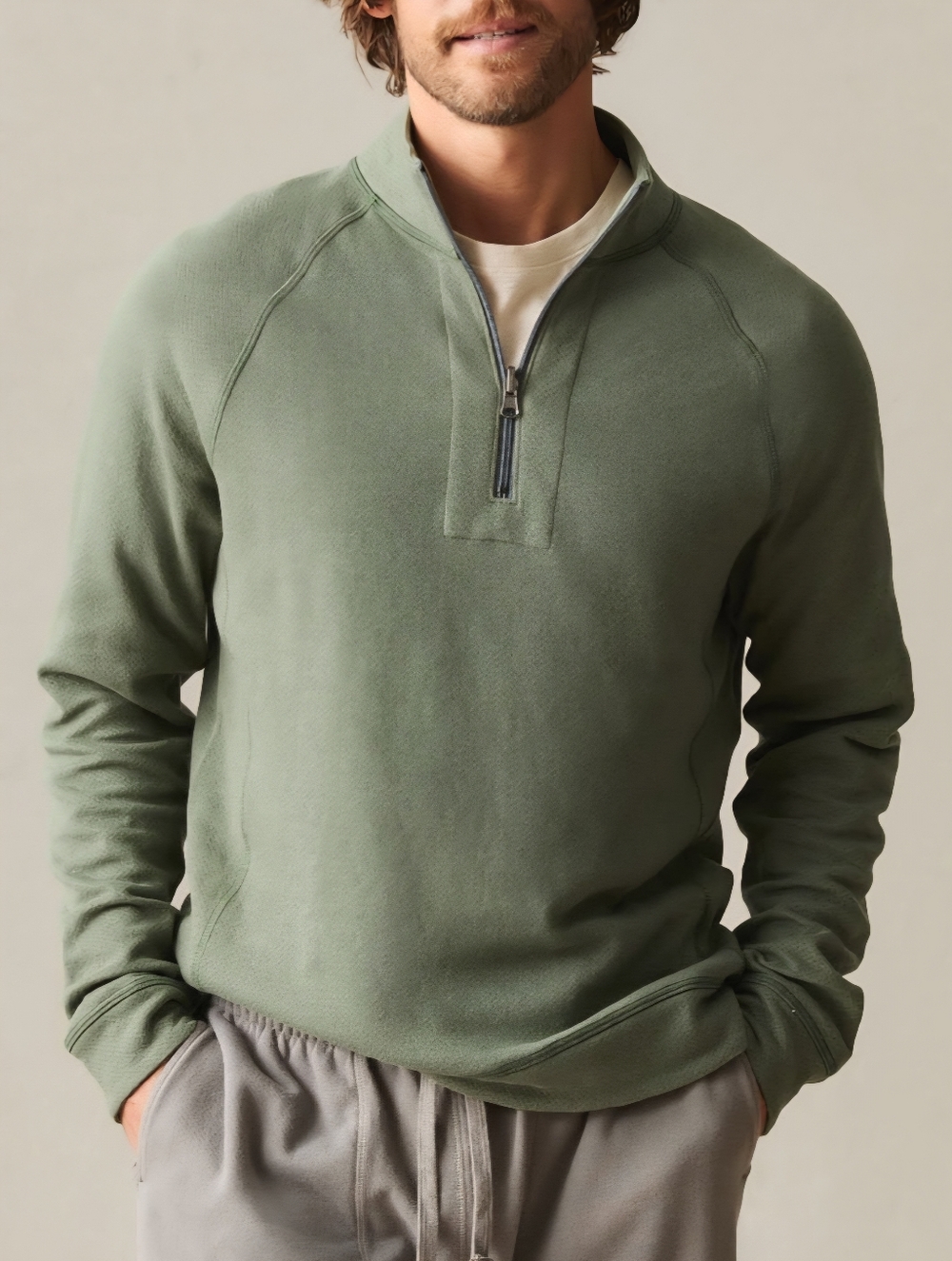 American Giant Men's 2XL Half Zip Sweatshirt Long Sleeve NWOT